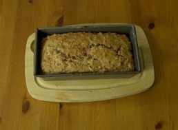 apple bread after baking