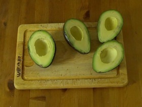 avocados sliced in half