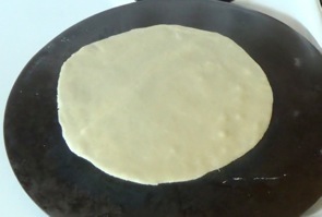 bubbles forming on the tortilla
