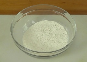flour in a large mixing bowl
