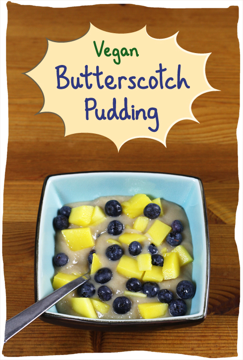 Really simple vegan recipe (6 ingredients) for a soy based butterscotch pudding