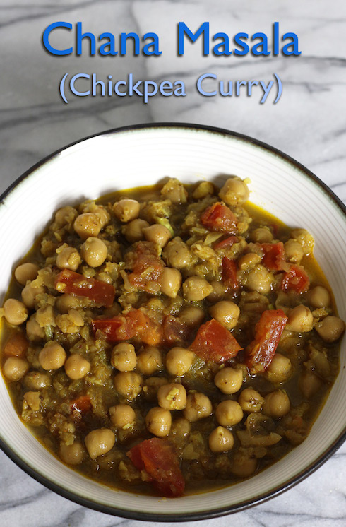 Illustrated recipe for a popular Indian Chickpea Curry