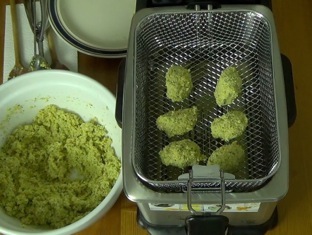 falafel balls, ready for frying