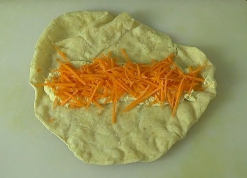 sprinkled shredded carrot