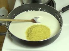 nutritional yeast added to the sauce