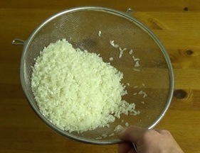 rinsed rice
