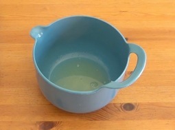 lemon juice in a bowl