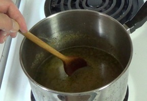 mixing sauce