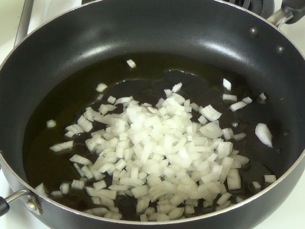 cooking the onion