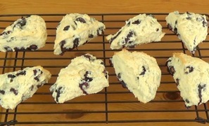 cooling scones on a wire rack