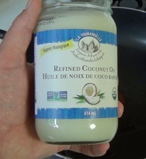 jar of refined coconut oil